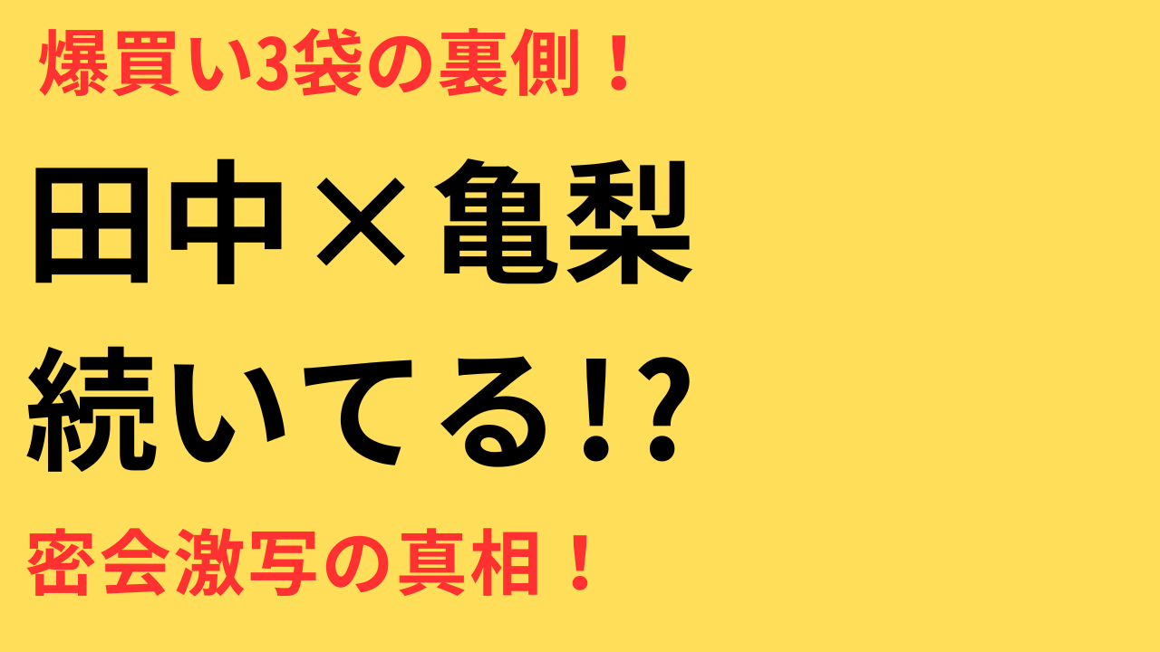 田中みな実 亀梨和也 交際