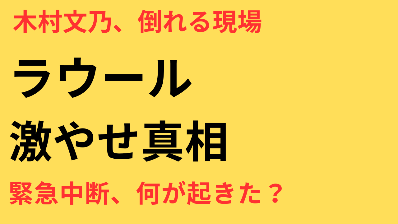 木村文乃の緊急入院とラウールへの波紋…撮影現場に何が？
